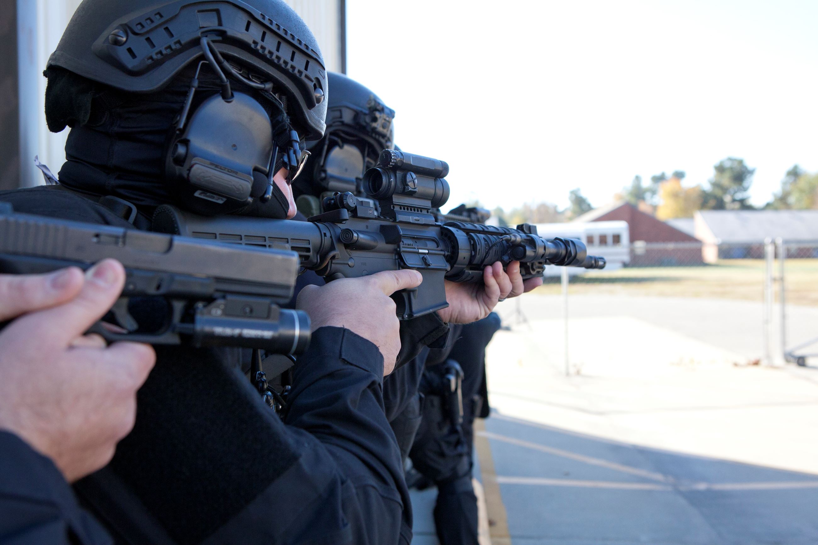 SWAT Team members lined up