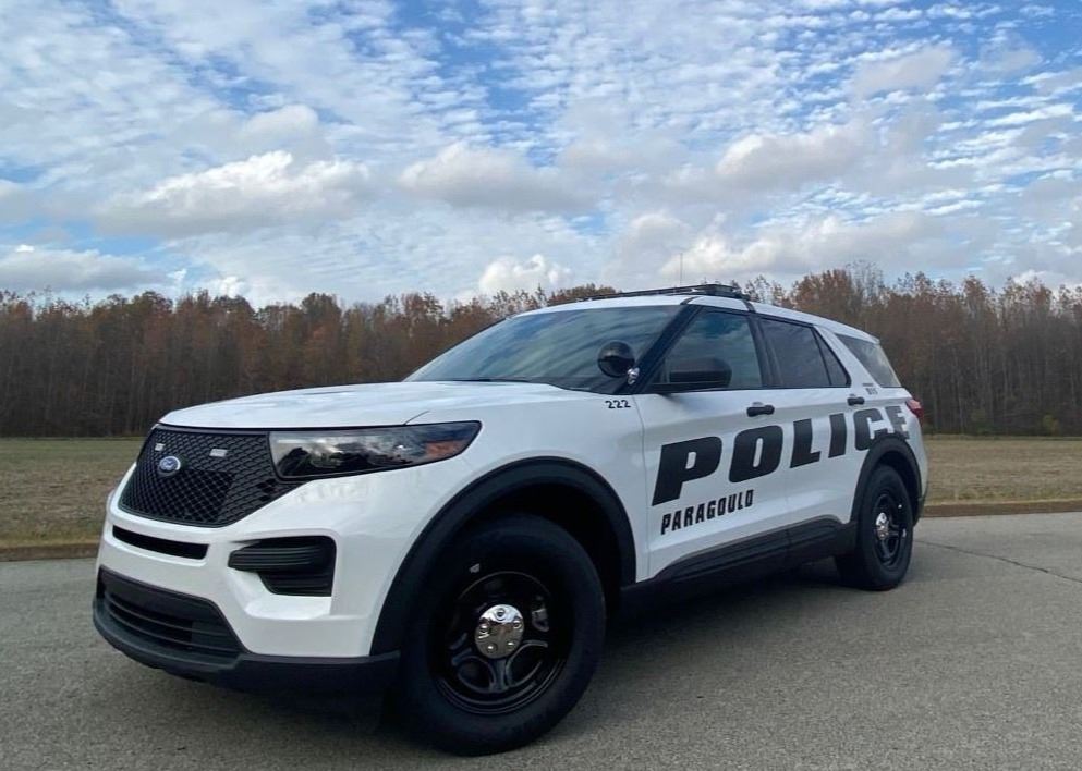 New 2020 police car with shot of sky in background